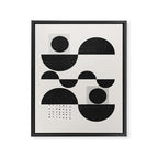 Black And White Bauhaus Abstract Framed Canvas Print Gallery Image 8