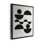 Black And White Bauhaus Abstract Framed Canvas Print Gallery Image 2