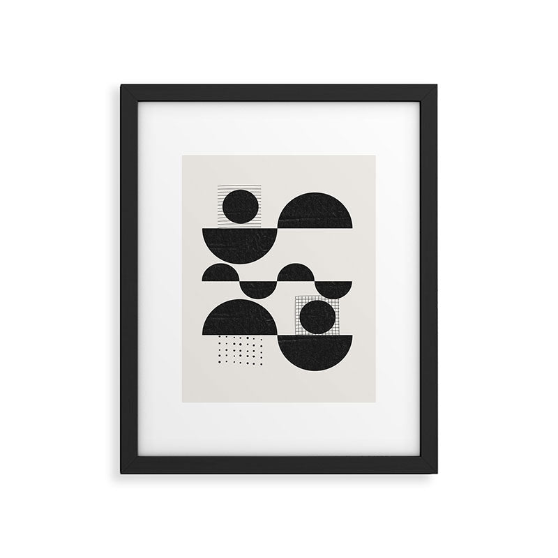 Black And White Bauhaus Abstract Framed Art Print Gallery Image 6