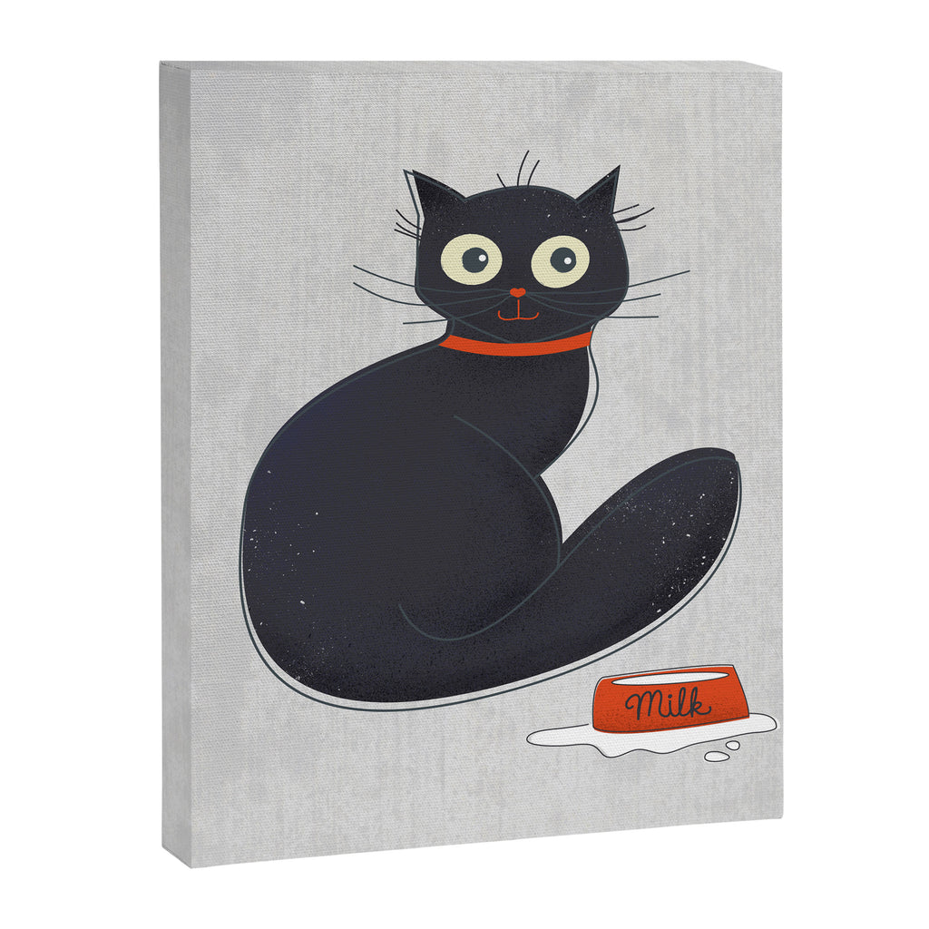 Black Silly Cat  Canvas Print Gallery Image 8