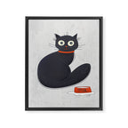 Black Silly Cat  Framed Canvas Print Gallery Image 8