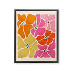 Blooming Retro Florals Framed Canvas Print Gallery Image 8