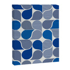 Blue and Gray Geometric Raindrop Pattern Canvas Print Gallery Image 8
