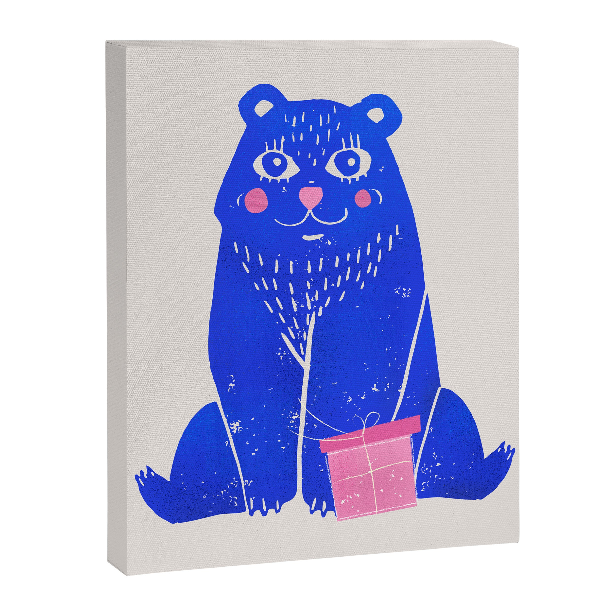 Blue Christmas Bear Canvas Print Gallery Image 8