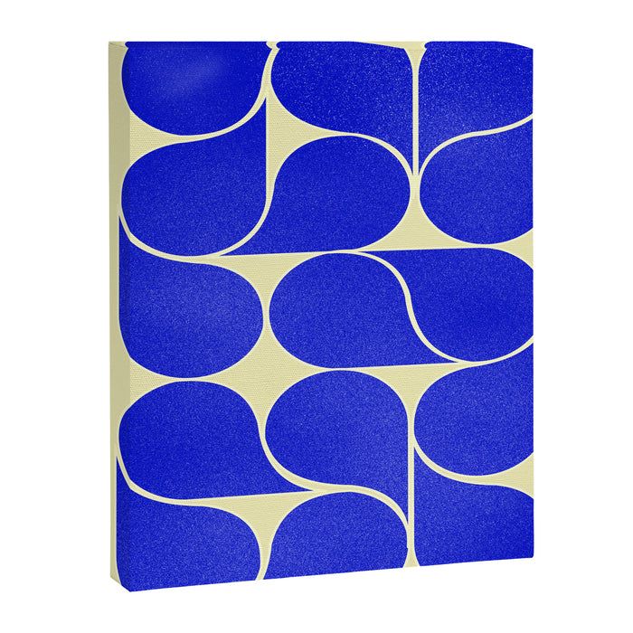 Blue mid-century shapes no8 Canvas Print Gallery Image 1
