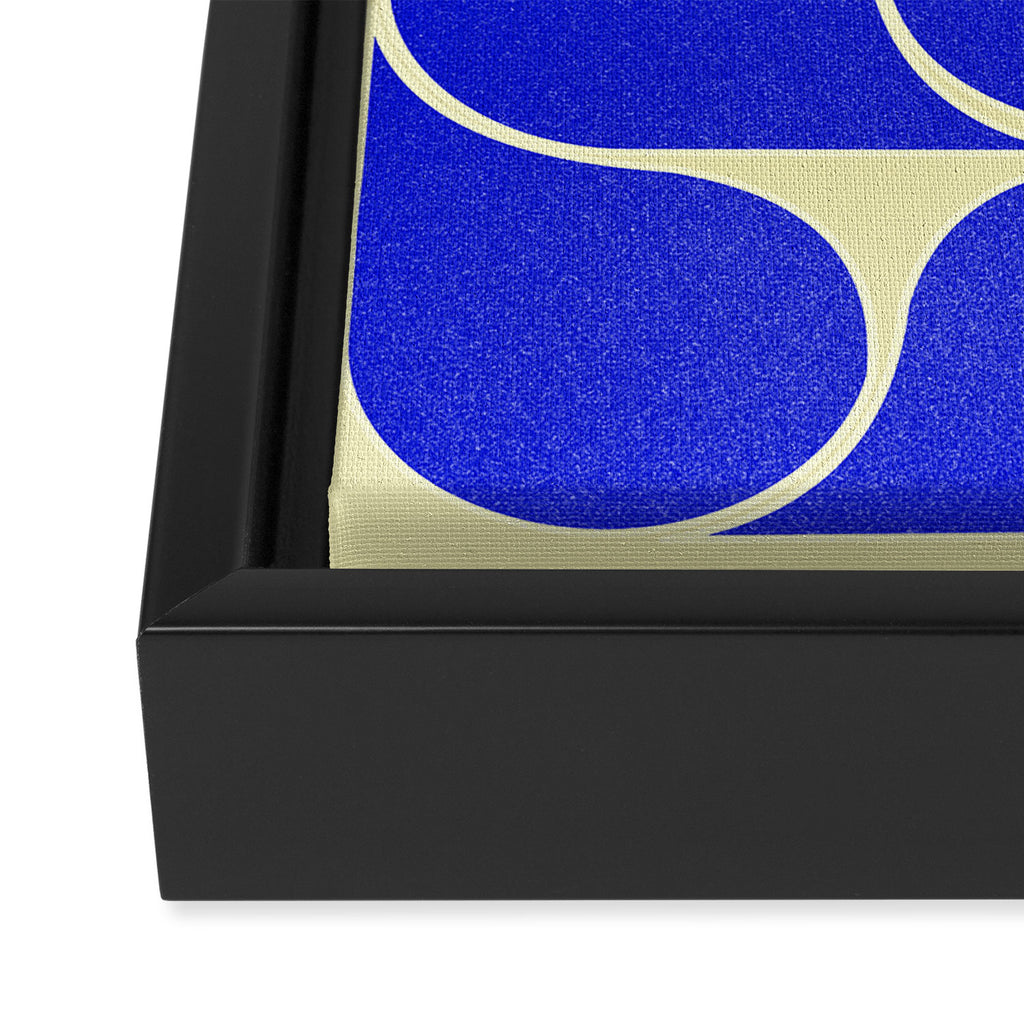 Blue mid-century shapes no8 Framed Canvas Print Gallery Image 3