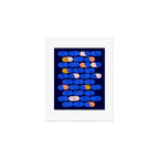 Blue modern pattern Art Print Gallery Image 1