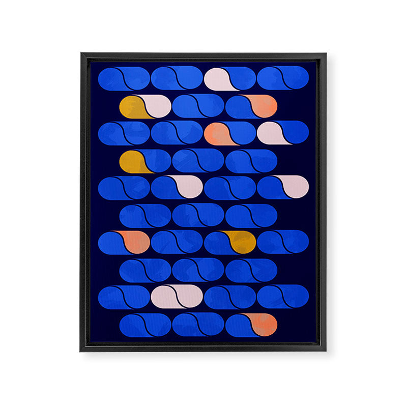Blue modern pattern Framed Canvas Print Gallery Image 8