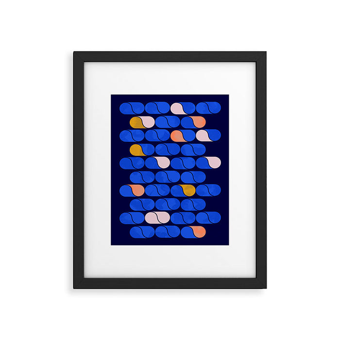 Blue modern pattern Framed Art Print Gallery Image 1