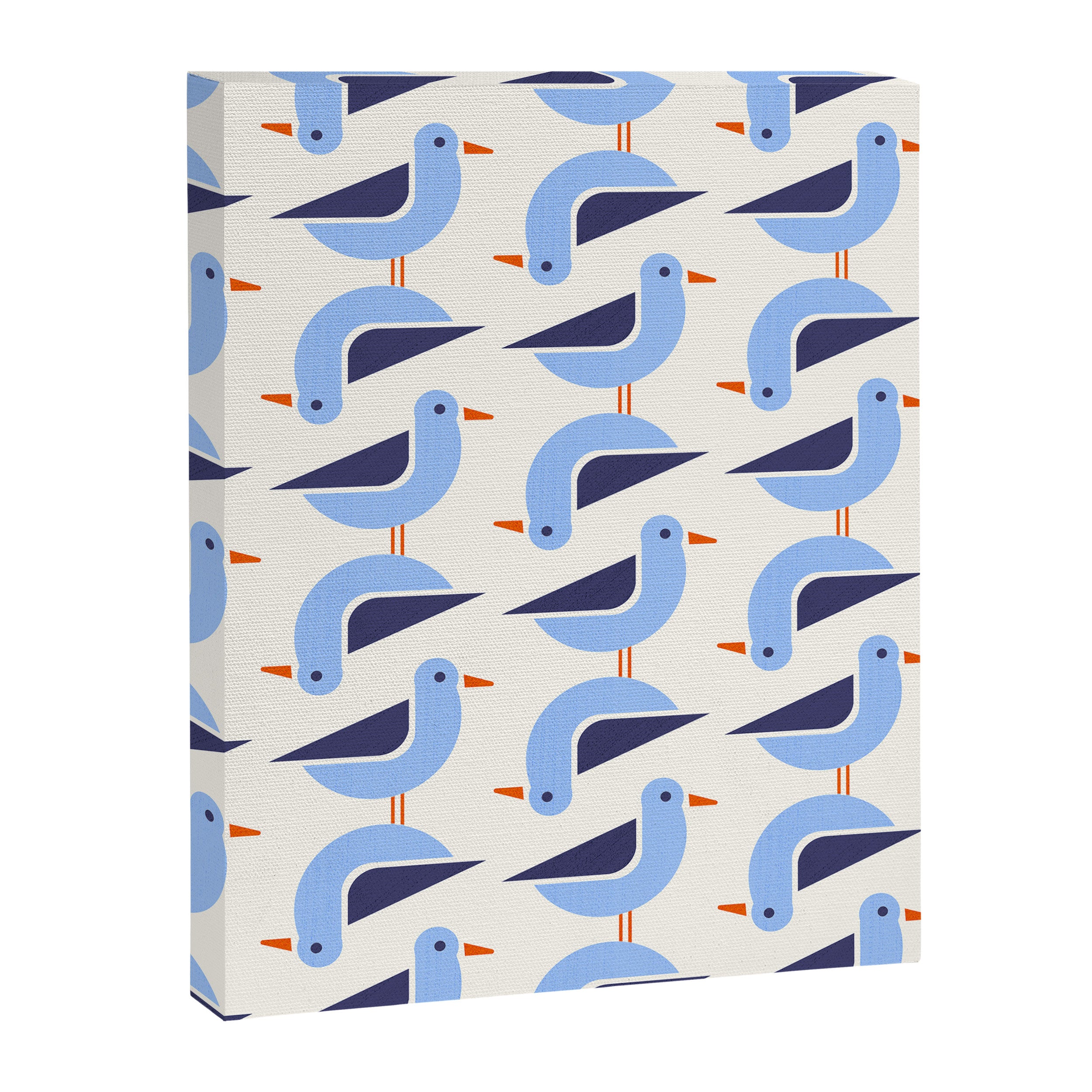 Blue Seagulls Pattern Canvas Print Gallery Image 8