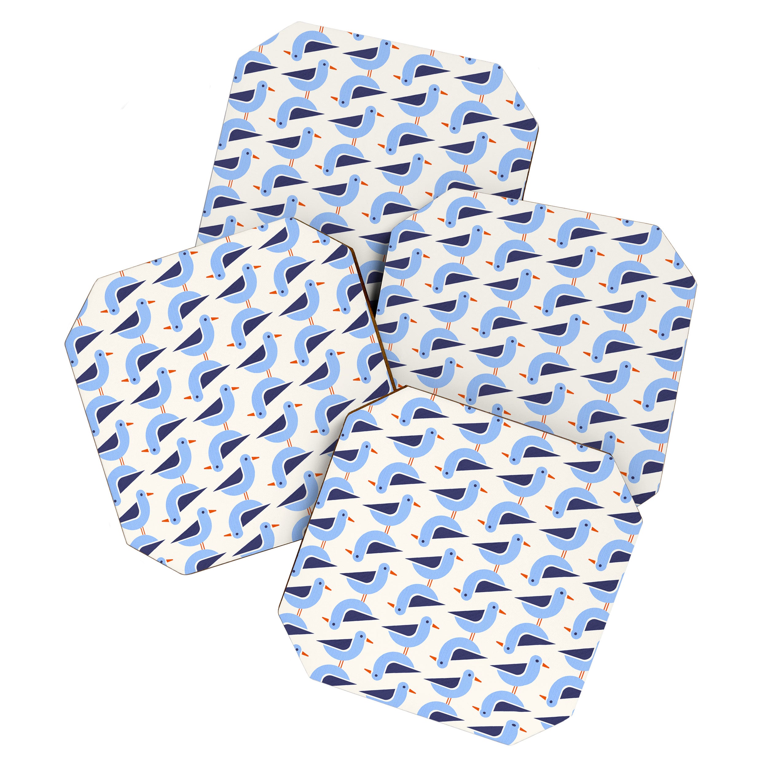 Blue Seagulls Pattern Coaster Gallery Image 1