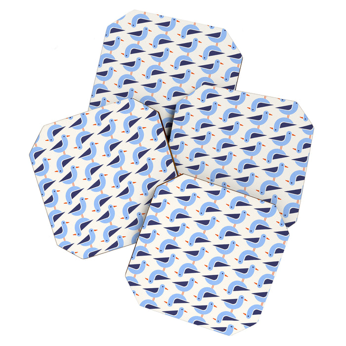 Blue Seagulls Pattern Coaster Gallery Image 1
