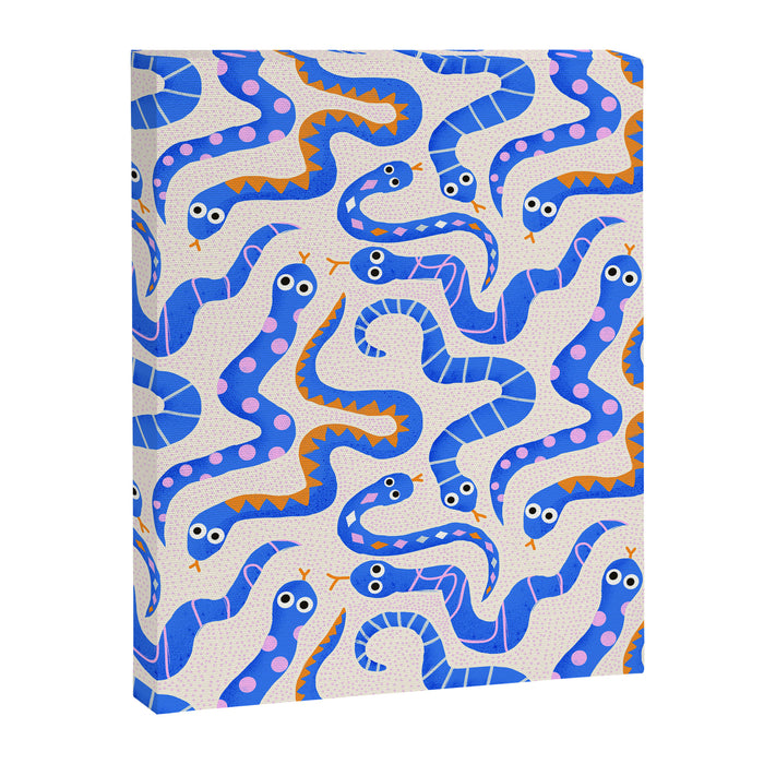 Blue Snakes Pattern Canvas Print Gallery Image 1