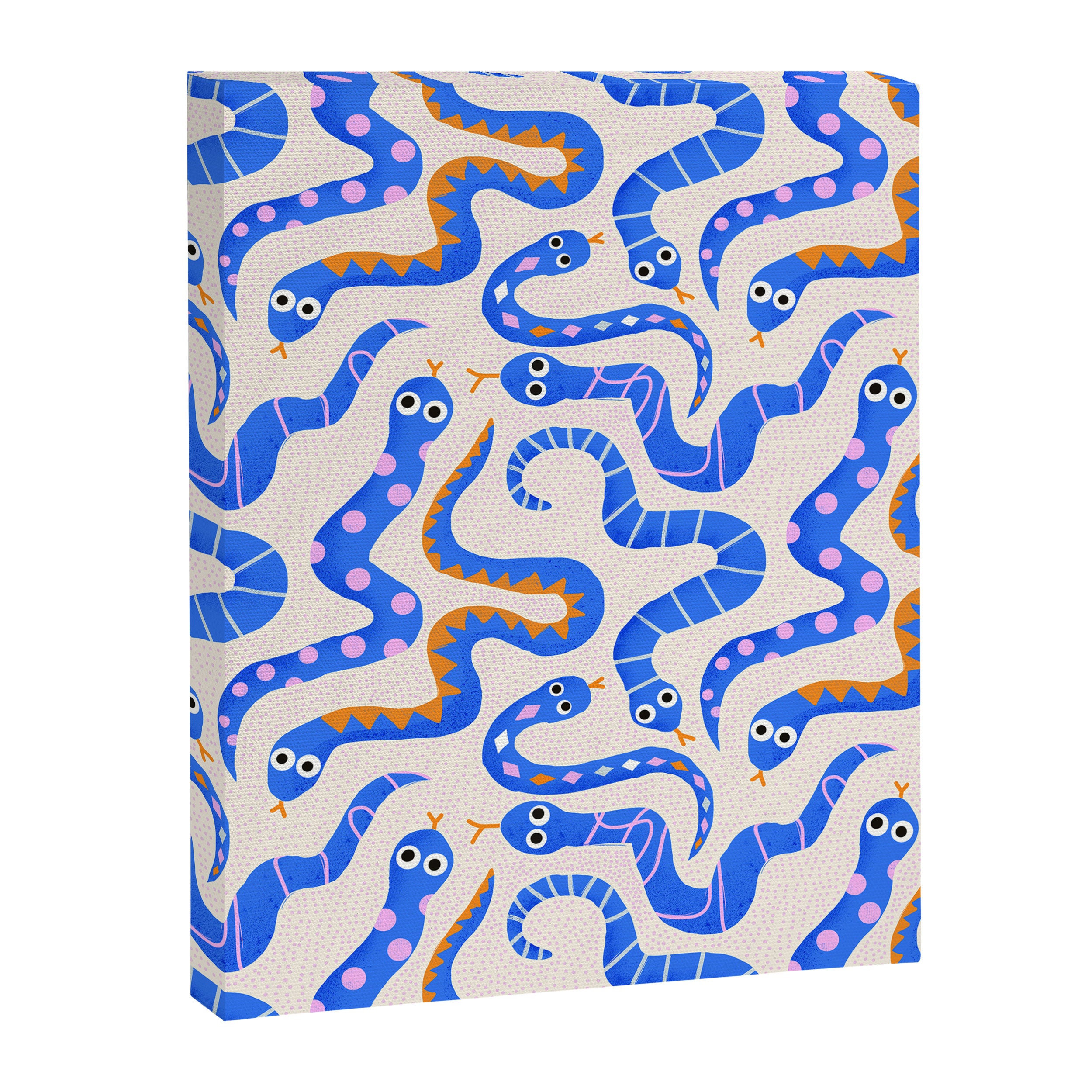 Blue Snakes Pattern Canvas Print Gallery Image 8