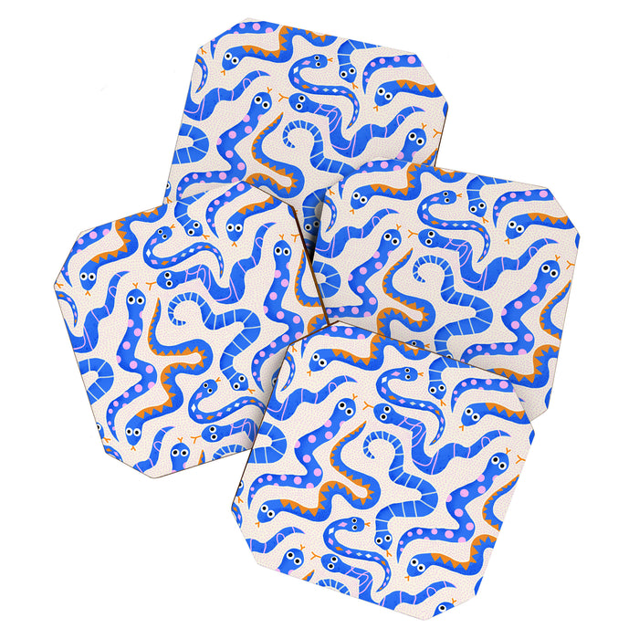 Blue Snakes Pattern Coaster Gallery Image 1