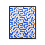 Blue Snakes Pattern Framed Canvas Print Gallery Image 8