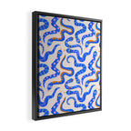 Blue Snakes Pattern Framed Canvas Print Gallery Image 2