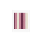 Bold Burgundy and Pink Striped Pattern Art Print Gallery Image 1
