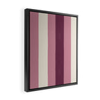 Bold Burgundy and Pink Striped Pattern Framed Canvas Print Gallery Image 2