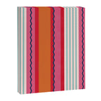Bold Color Play Pink And Orange Stripes Canvas Print Gallery Image 8