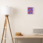 Bold Red Flowers And Blue Leaves Canvas Print Gallery Image 2