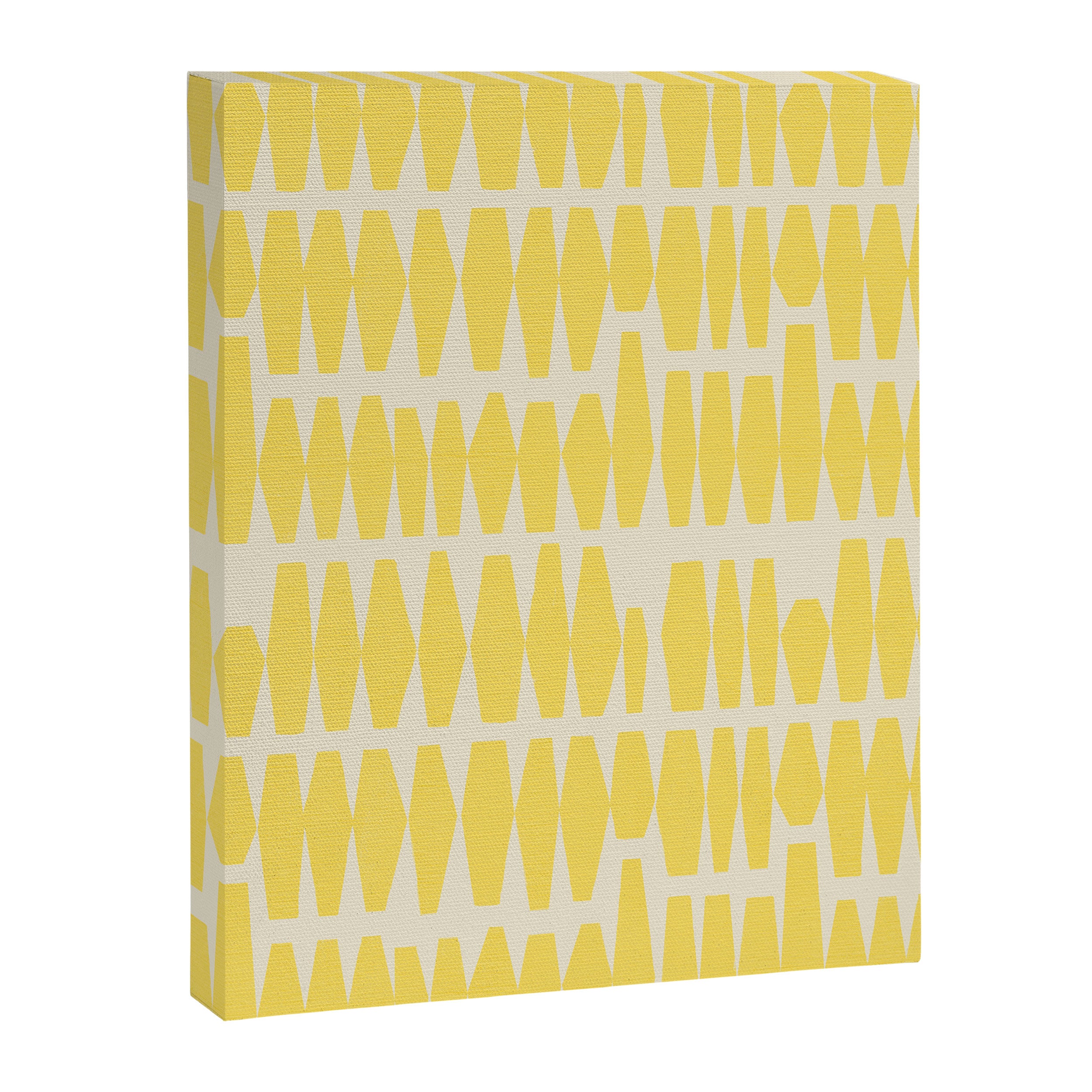 Bold Yellow Geometric Shapes Pattern Canvas Print Gallery Image 8