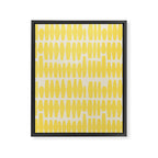 Bold Yellow Geometric Shapes Pattern Framed Canvas Print Gallery Image 8