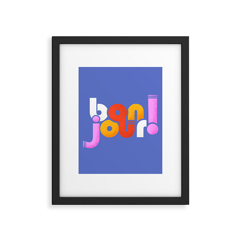bonjour! french design Framed Art Print Gallery Image 6