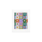 Bright Geometric Quilt Mosaic Pattern Art Print Gallery Image 1