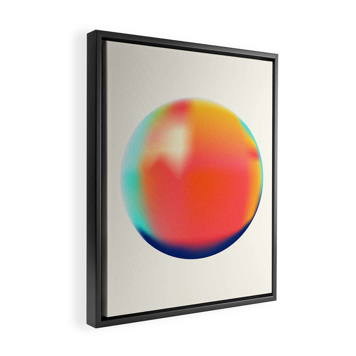 Bright Gradient Sphere  Framed Canvas Print Gallery Image 2