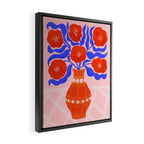 Bright Red Poppies In A Vase Framed Canvas Print Gallery Image 2