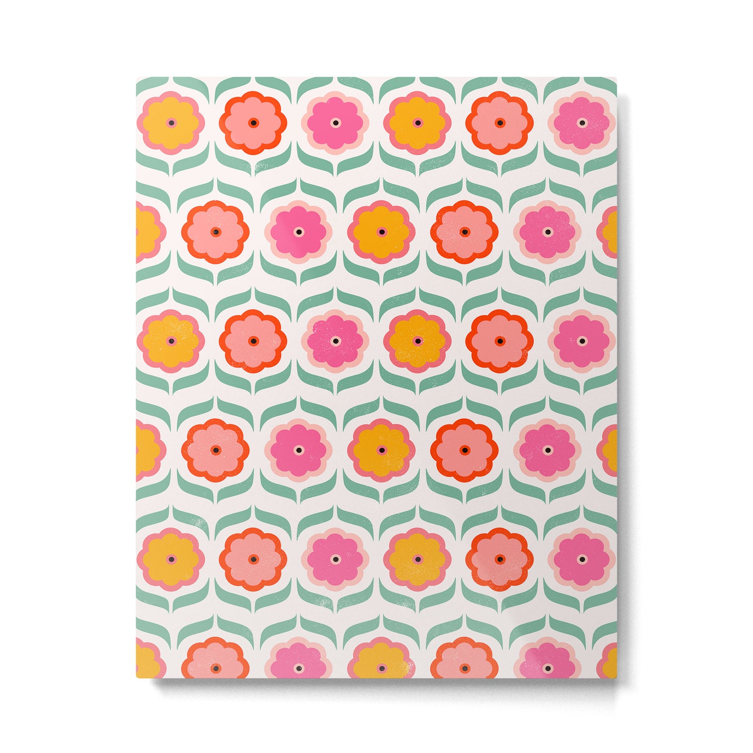 Bright Retro Geometric Pattern Metal Print Gallery Image 6