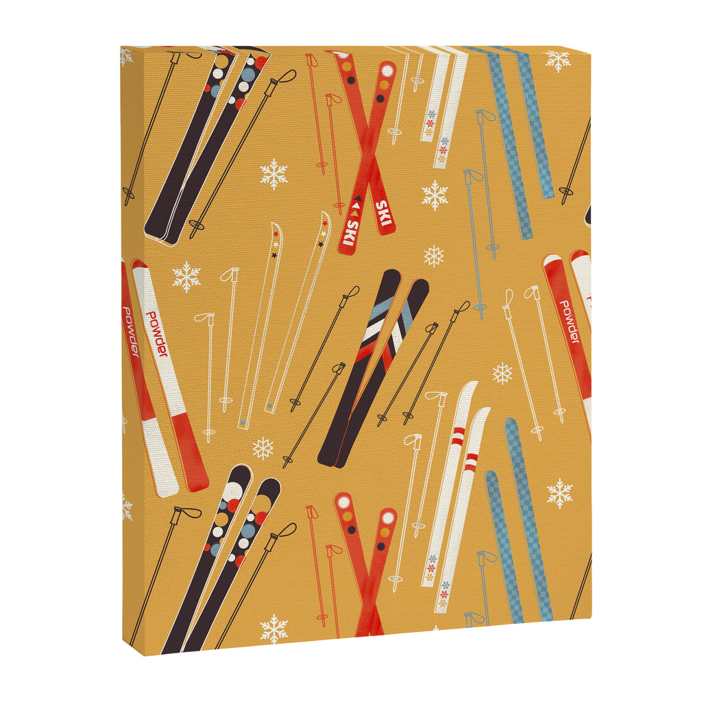 Bright Retro Ski Pattern Canvas Print Gallery Image 8