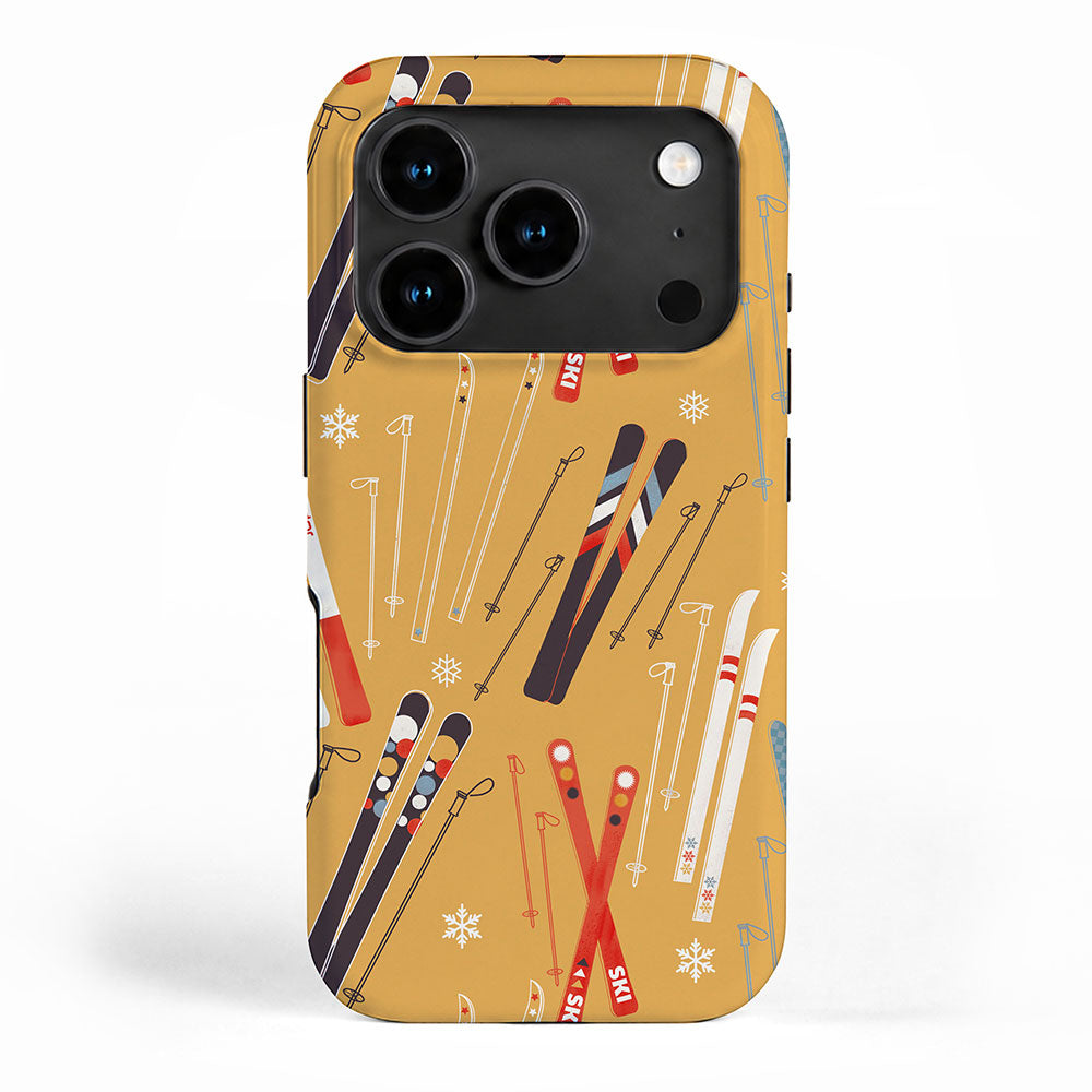 Bright Retro Ski Pattern iPhone Case Gallery Image 1