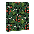 Bullfrogs And Wild Strawberries On Black Canvas Print Gallery Image 8