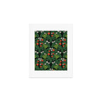 Bullfrogs And Wild Strawberries On Black Art Print Gallery Image 1