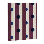 Burgundy Stripes and Navy Dots Modern Pattern Canvas Print Gallery Image 8