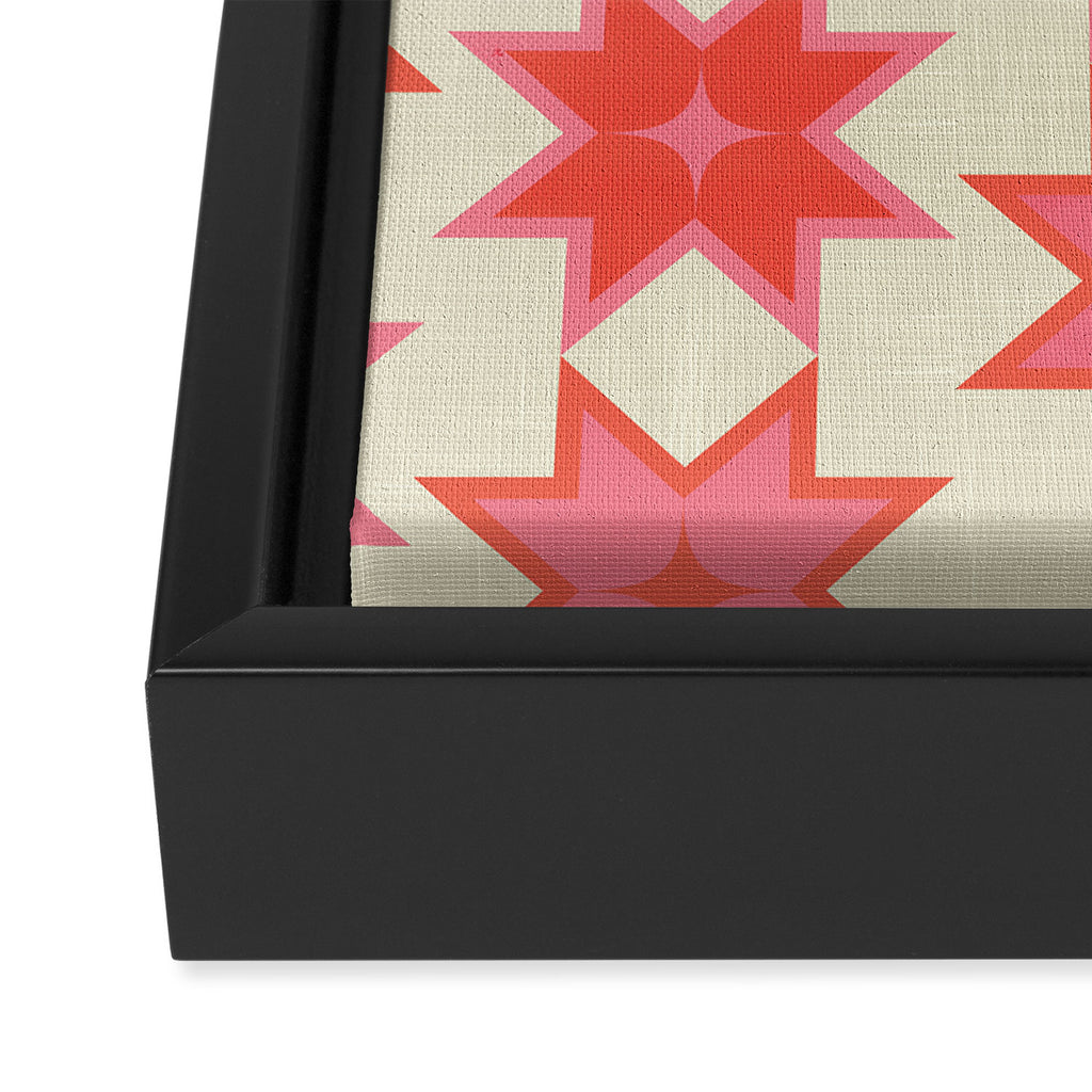 Celestial Winter Quilt Pattern Framed Canvas Print Gallery Image 3