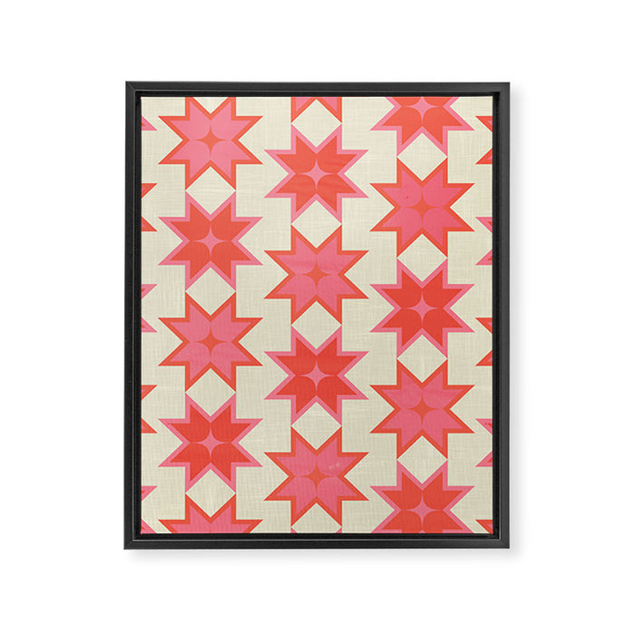 Celestial Winter Quilt Pattern Framed Canvas Print Gallery Image 1