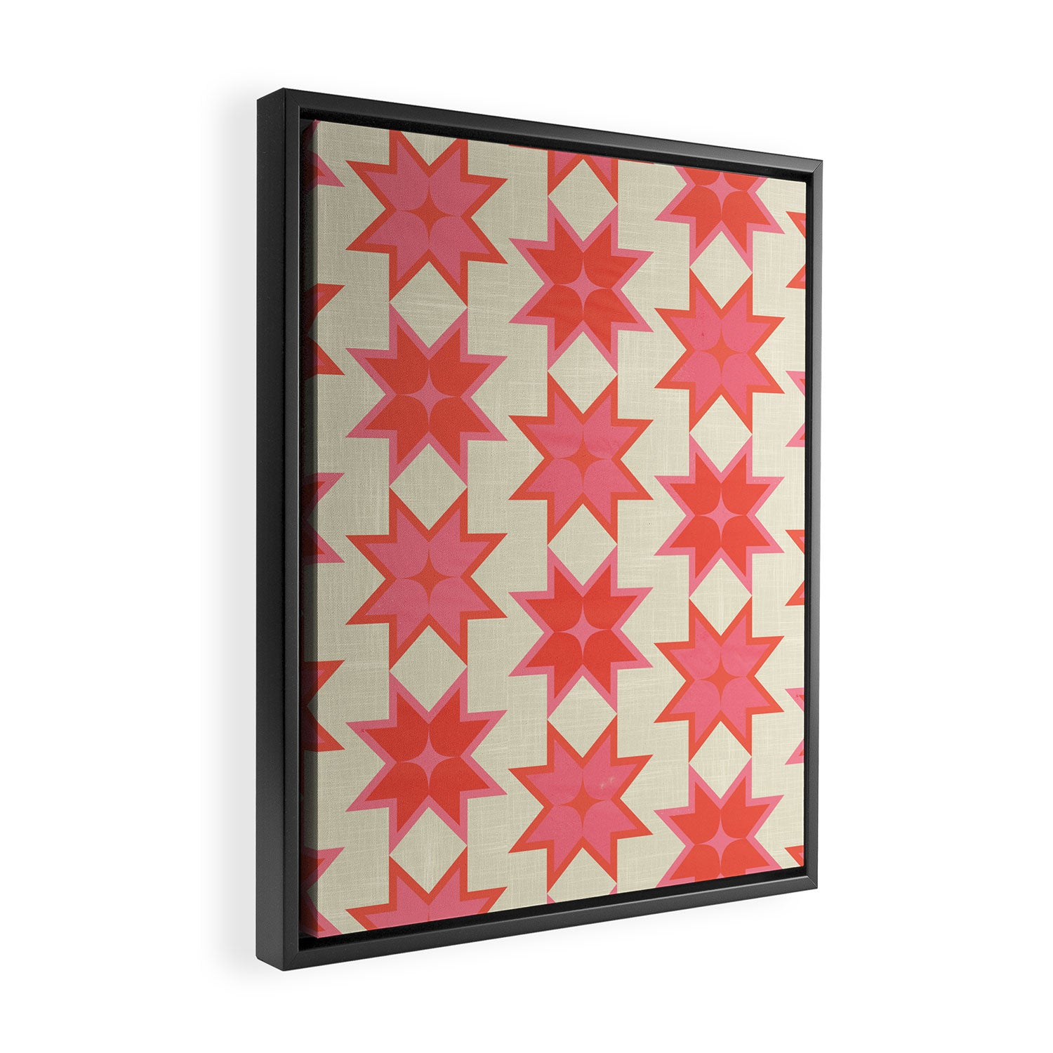 Celestial Winter Quilt Pattern Framed Canvas Print Gallery Image 2