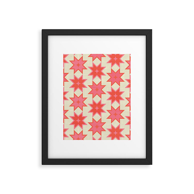 Celestial Winter Quilt Pattern Framed Art Print Gallery Image 6