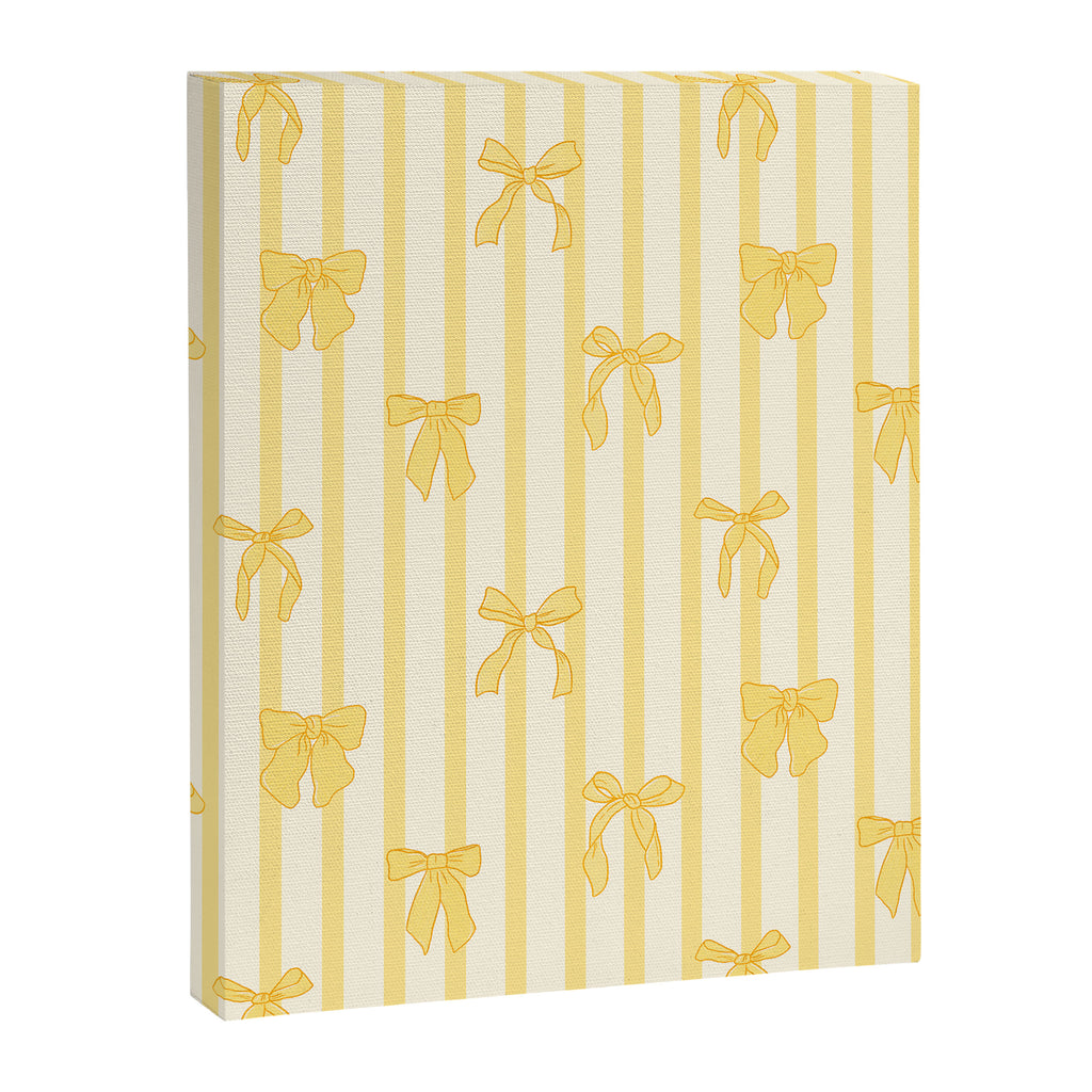 Charming Yellow Ribbon and Stripes  Canvas Print Gallery Image 8