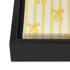 Charming Yellow Ribbon and Stripes  Framed Canvas Print Gallery Image 3