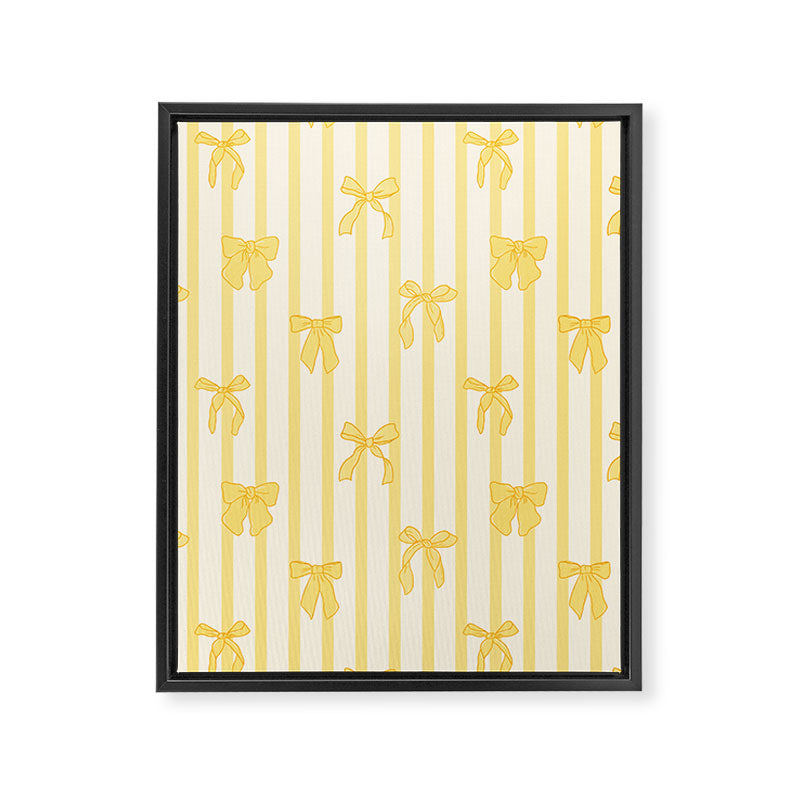 Charming Yellow Ribbon and Stripes  Framed Canvas Print Gallery Image 8