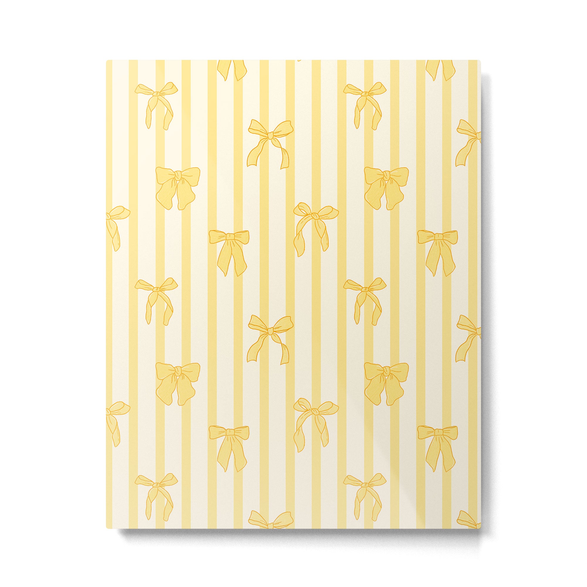 Charming Yellow Ribbon and Stripes  Metal Print Gallery Image 6