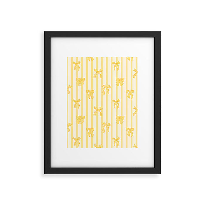 Charming Yellow Ribbon and Stripes  Framed Art Print Gallery Image 1