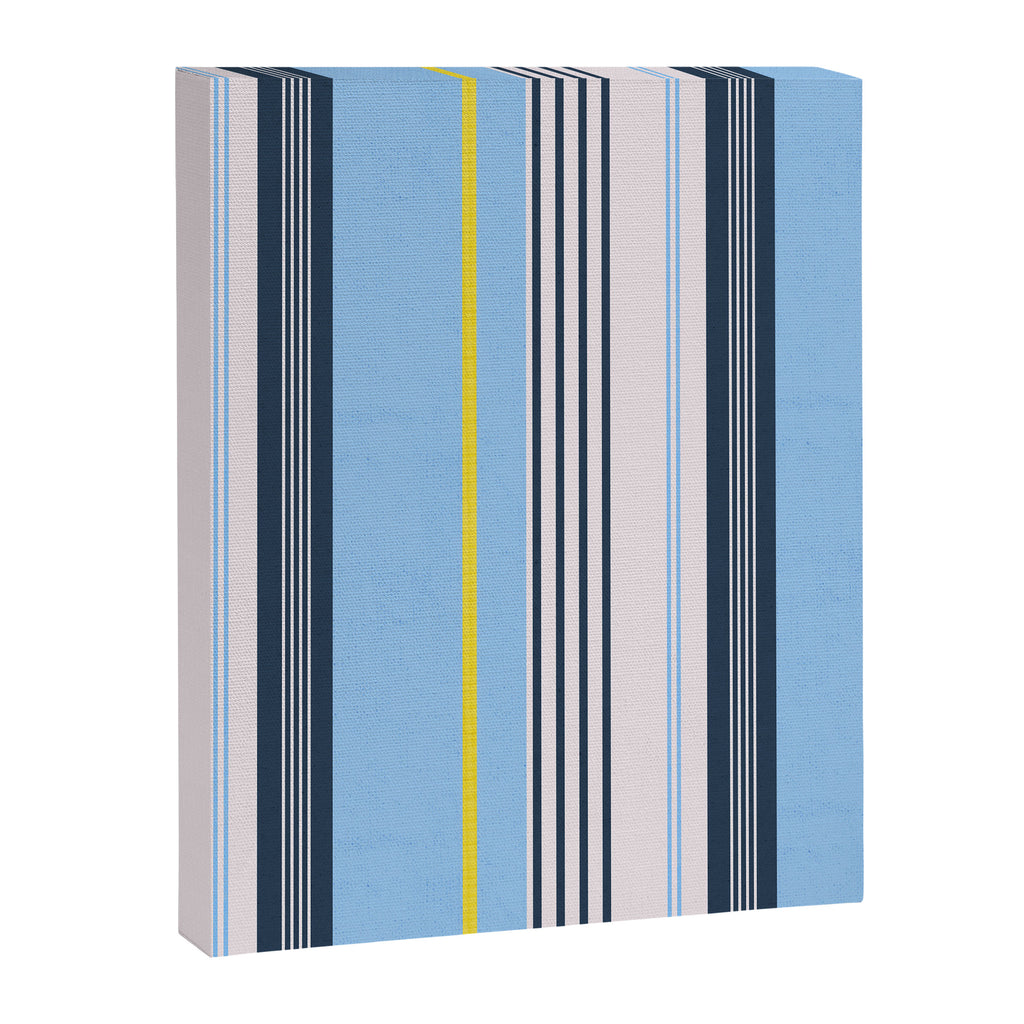Cheerful Blue, Summer Stripes  Canvas Print Gallery Image 8