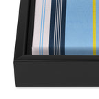 Cheerful Blue, Summer Stripes  Framed Canvas Print Gallery Image 3