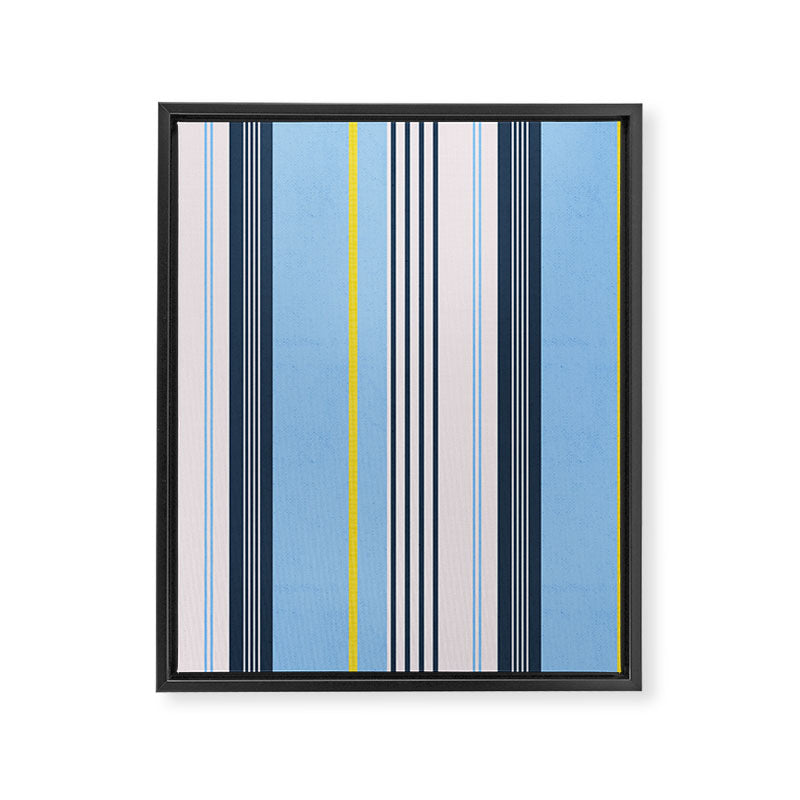 Cheerful Blue, Summer Stripes  Framed Canvas Print Gallery Image 8