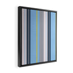 Cheerful Blue, Summer Stripes  Framed Canvas Print Gallery Image 2
